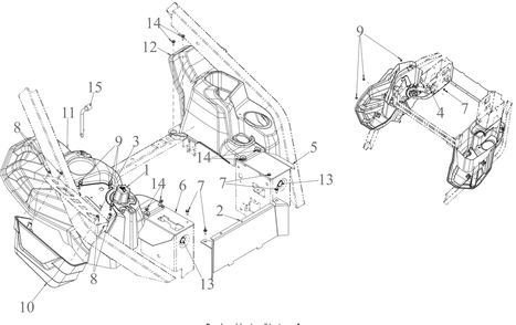 Platform Diagram and Parts List for ZTXS4-54KH (47RSCAB7A10)(2023) Cub Cadet Lawn Tractor
